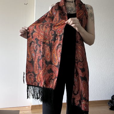 Écharpe Paisley à franges