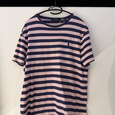 T-shirt rayé Polo Ralph Lauren rose et bleu
