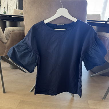 T-shirt Blu Scuro a Maniche Corta