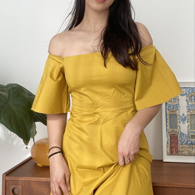 Midi / maxi off shoulder dress - XS