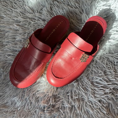 Tommy Hilfiger Holzclogs rot Grösse 36