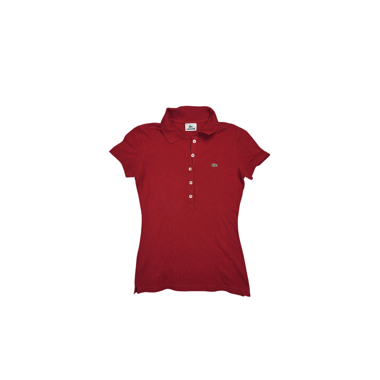 Fitted Red Lacoste Polo