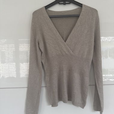 Beige Wrap Sweater