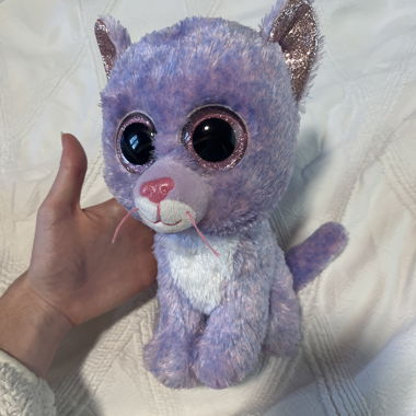 Violette KATZEN-Plüschfigur