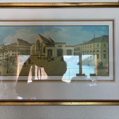 ACQUARELLO 57 X 35 CM ARCHIVIO DI STATO DI BASILEA