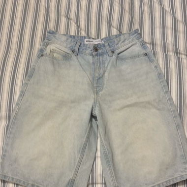 Light blue denim shorts