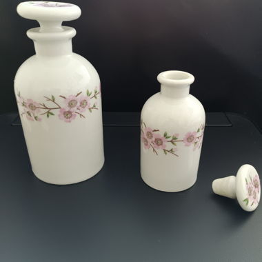 Set bagno ceramica floreale