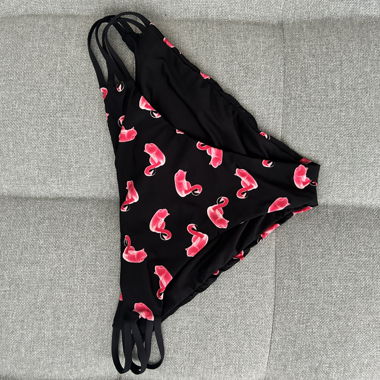 Bikini-Slip schwarz rosa