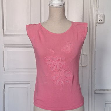 Top in maglia rosa Y2K di Maurice Abot