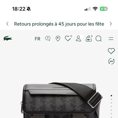 SACOCHE LACOSTE NOIR 