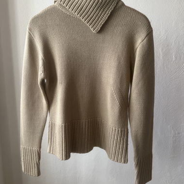 Maglione in maglia beige