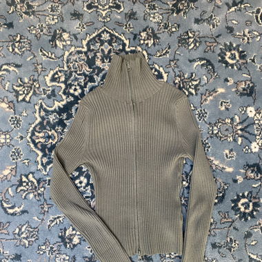 Green Subdued zip jacket