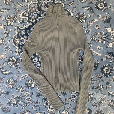 Green Subdued zip jacket