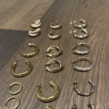 Ohrring set gold 9paar