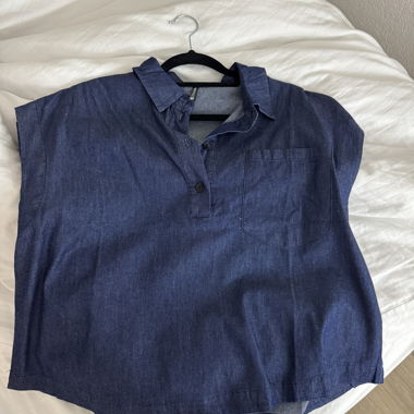 Denim Shirt with Chest Pocket