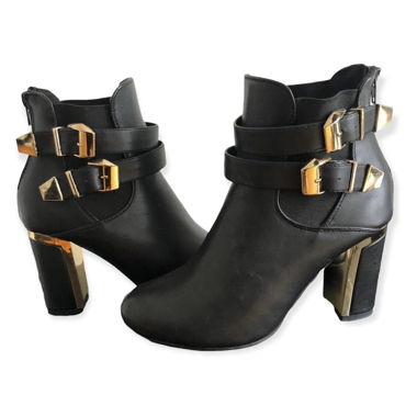 High Heel Boots with Gold Details