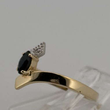 Damenring Gold 750/18K mit Saphir