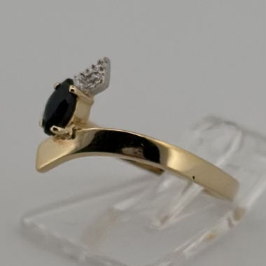 Damenring Gold 750/18K mit Saphir