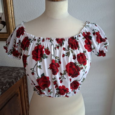Crop top fleuri H&M, taille S