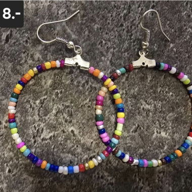 Boucles d'oreilles perles de rocaille fait main 