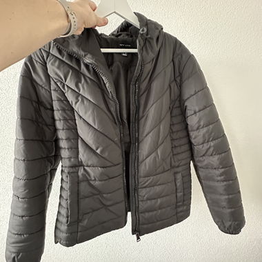 Black padded hooded jacket