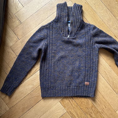 Petrol brand knit pullover with high neck
