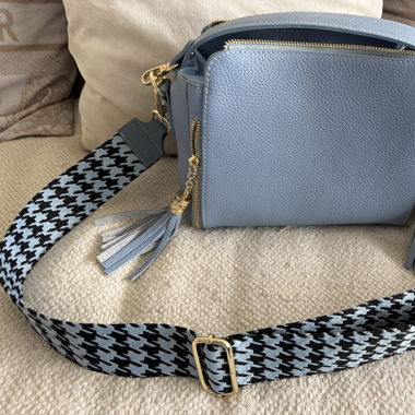 Sac bleu cuir