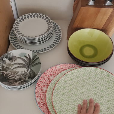 Set d'assiettes decoratives