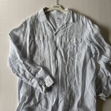Zara striped button shirt