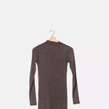 Casuales Kleid Gerippt