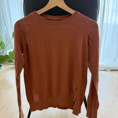 Maglione in maglia rosso ruggine