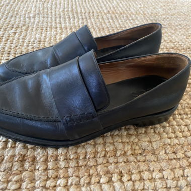 Mocassins en cuir noirs
