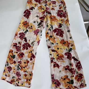Floral wide-leg trousers