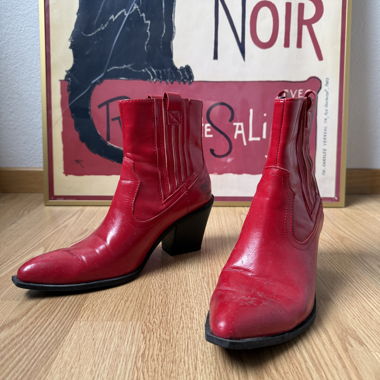 Bottines Western rouges