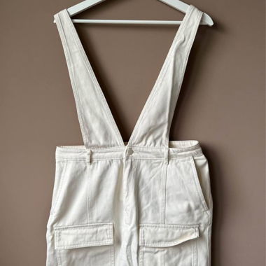 White pinafore skirt