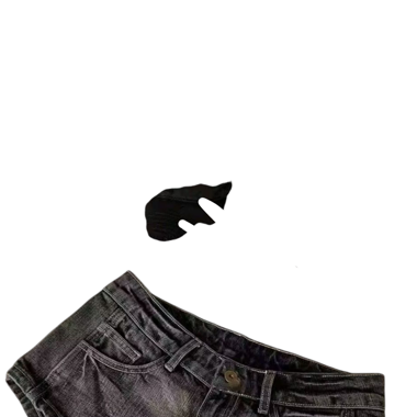 Y2k Black Jean Shorts