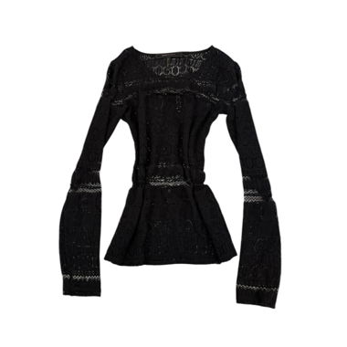 BCBGMAXAZRIA Spitzenoberteil langarm Vintage Y2K