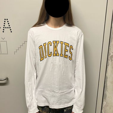 Dickies brand logo white longsleeve