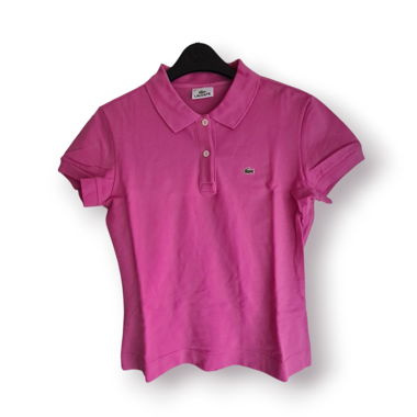 Polo Lacoste rose vif, taille 40