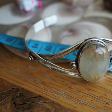 Dendriten  Opal    Armreifen Edel 