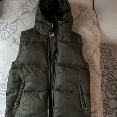 Gucci Jumbo GG Puffer Vest in Canvas