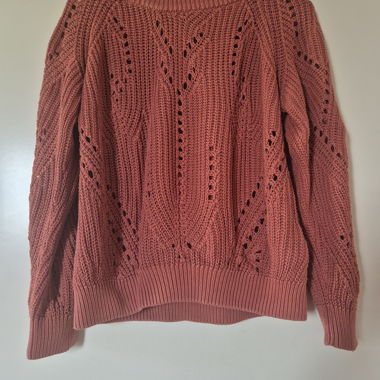 Dedicated rust-red cotton knit sweater
