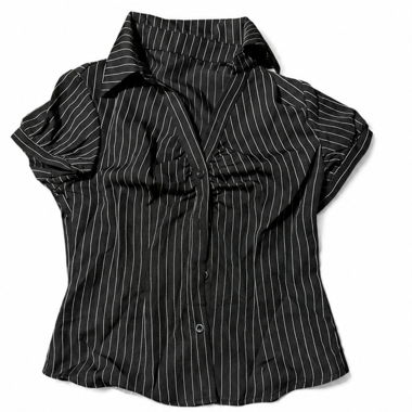 Camicia nera a righe