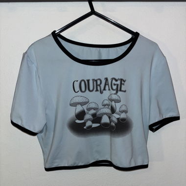 Crop top noir et bleu 