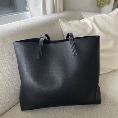 Schwarze Shopper Tasche 