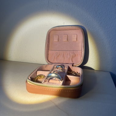 Étui de voyage pour bijoux rose