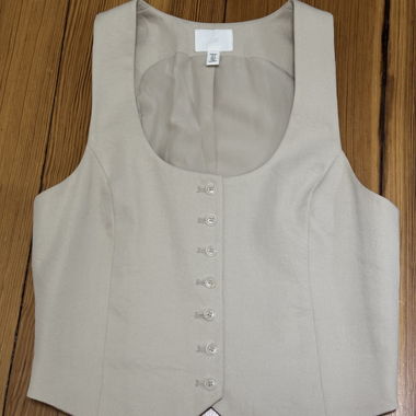 Beige Taillierter Weste