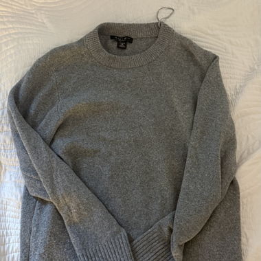 Grauer Strickpullover M