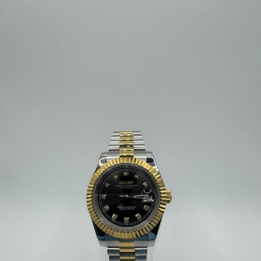 Seiko Mod Automatikuhr Bicolor Gold Diamond 40mm