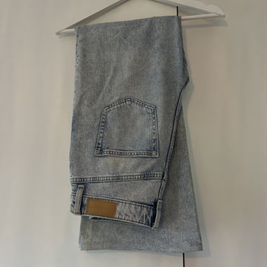 Blue jeans with design holes